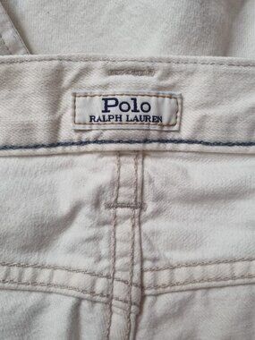 Beige Nautical Embroidered Jeans